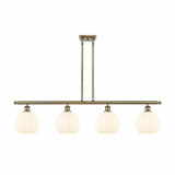 White Venetian 4 Modern Stem Hung Oversized Island Pendant by Innovations - 516-4I-G1217-8