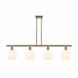 White Venetian 4 Modern Stem Hung Oversized Island Pendant by Innovations - 516-4I-G1217-8