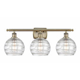 Athens Deco Swirl 3 Light Industrial Vanity Light by Innovations - 516-3W-G1213-8