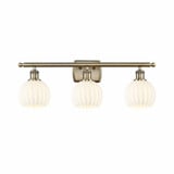 White Venetian 3 Light Vanity Light 26 Inch Wide by Innovations - 516-3W-G1217-6