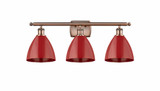 Plymouth Dome 3 Light Vanity Light 27.5 Inch Wide by Innovations - 516-3W-PLYM-75