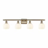 White Venetian 4 Light Vanity Light 36 Inch Wide by Innovations - 516-4W-G1217-6