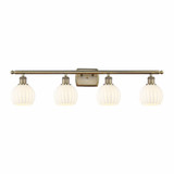White Venetian 4 Light Vanity Light 36 Inch Wide by Innovations - 516-4W-G1217-6
