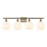 White Venetian 4 Light Vanity Light 38 Inch Wide by Innovations - 516-4W-G1217-8