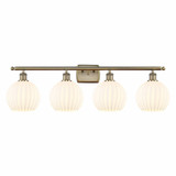 White Venetian 4 Light Vanity Light 38 Inch Wide by Innovations - 516-4W-G1217-8