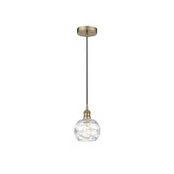 Athens Deco Swirl 1 Light Mini Pendant 8.75 Inch Tall by Innovations - 616-1P-G1213-6