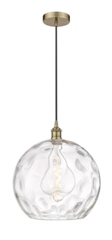 Athens Water Glass 1 Light Medium Pendant 15.88 Inch Tall by Innovations - 616-1P-G1215-14