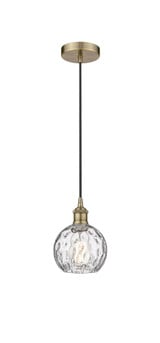 Athens Water Glass 1 Light Mini Pendant 8.75 Inch Tall by Innovations - 616-1P-G1215-6
