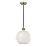 White Mouchette 1 Cord Hung Medium Pendant 13.5 Inch Tall by Innovations - 616-1P-G1216-12