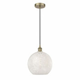 White Mouchette 1 Cord Hung Medium Pendant 13.5 Inch Tall by Innovations - 616-1P-G1216-12