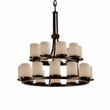 Limoges Dakota 21 Light Large 2 Tier Chandelier by Justice Design - POR-8767-10-PLET