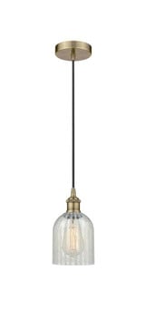 Caledonia 1 Light Cord Hung Mini Pendant 9.75 Inch Tall by Innovations - 616-1P-G25