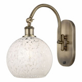 White Mouchette 1 Light Wall Sconce 13.5 Inch Length by Innovations - 518-1W-G1216-8
