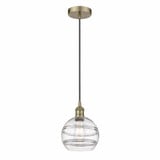 Rochester 1 Light Small Cord Hung Pendant 8 Inch Wide by Innovations - 616-1P-G556-8