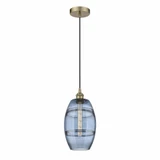 Vaz 1 Light Small Cord Hung Pendant 9.88 Inch Tall by Innovations - 616-1P-G557-8
