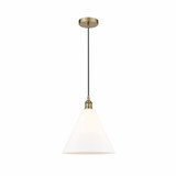 Berkshire 1 Light Medium Cord Hung Pendant 14 Inch Tall by Innovations - 616-1P-GBC-12