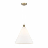 Berkshire 1 Light Medium Cord Hung Pendant 18 Inch Tall by Innovations - 616-1P-GBC-16