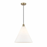 Berkshire 1 Light Medium Cord Hung Pendant 18 Inch Tall by Innovations - 616-1P-GBC-16