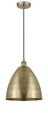 Edison Dome 1 Light Medium Cord Hung Pendant 14.75 Inch Tall by Innovations - 616-1P-MBD-12