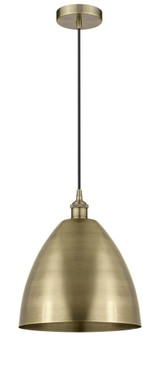 Edison Dome 1 Light Medium Cord Hung Pendant 14.75 Inch Tall by Innovations - 616-1P-MBD-12