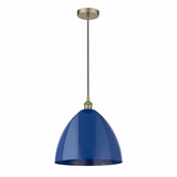 Plymouth Dome 1 Light Medium Cord Hung Pendant 16 Inch Wide by Innovations - 616-1P-PLYM-16