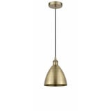 Plymouth Dome 1 Light Small Cord Hung Pendant 7.5 Inch Wide by Innovations - 616-1P-MBD-75