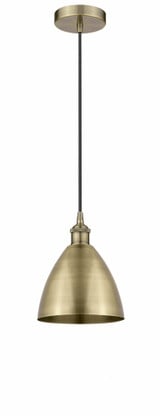 Plymouth Dome 1 Light Small Cord Hung Pendant 7.5 Inch Wide by Innovations - 616-1P-MBD-75