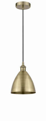 Plymouth Dome 1 Light Small Cord Hung Pendant 7.5 Inch Wide by Innovations - 616-1P-MBD-75