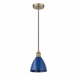 Plymouth Dome 1 Light Small Cord Hung Pendant 11 Inch Tall by Innovations - 616-1P-PLYM-75