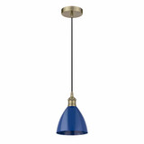 Plymouth Dome 1 Light Small Cord Hung Pendant 11 Inch Tall by Innovations - 616-1P-PLYM-75