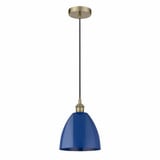 Plymouth Dome 1 Light Small Cord Hung Pendant 9 Inch Wide by Innovations - 616-1P-PLYM-9