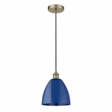 Plymouth Dome 1 Light Small Cord Hung Pendant 9 Inch Wide by Innovations - 616-1P-PLYM-9