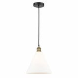 Edison Glass Cone 1 Light Medium Pendant by Innovations - 616-1P-GBC-12C