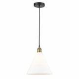Edison Glass Cone 1 Light Medium Pendant by Innovations - 616-1P-GBC-12C