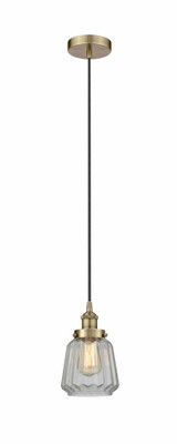 Chatham 1 Light Art Deco Small Pendant 11.75 Inch Tall by Innovations - 616-1PH-G14