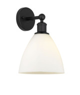 Bristol Glass 1 Matte White Light Wall Sconce by Innovations - 616-1W-GBD-75