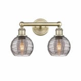 Athens Deco Swirl 2 Light Vanity Light 15 Inch Wide by Innovations - 616-2W-G1213-6