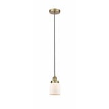 Bell 1 Light Mini Cord Hung Pendant 9.5 Inch Tall by Innovations - 616-1PH-G5