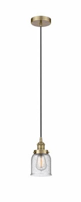 Bell 1 Light Mini Cord Hung Pendant 9.5 Inch Tall by Innovations - 616-1PH-G5