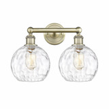 Athens Water Glass 2 Light Vanity Light 17 Inch Wide by Innovations - 616-2W-G1215-8