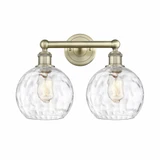 Athens Water Glass 2 Light Vanity Light 17 Inch Wide by Innovations - 616-2W-G1215-8