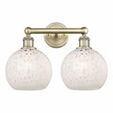 White Mouchette 2 Light Vanity Light 17 Inch Wide by Innovations - 616-2W-G1216-8