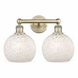 White Mouchette 2 Light Vanity Light 17 Inch Wide by Innovations - 616-2W-G1216-8