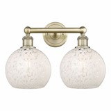 White Mouchette 2 Light Vanity Light 17 Inch Wide by Innovations - 616-2W-G1216-8