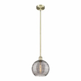 Athens Deco Swirl 1 Light Small Pendant 11.13 Inch Tall by Innovations - 616-1S-G1213-10