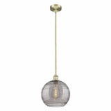 Athens Deco Swirl 1 Light Medium Pendant 12.88 Inch Tall by Innovations - 616-1S-G1213-12