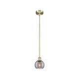 Athens Deco Swirl 1 Light Mini Pendant 7.63 Inch Tall by Innovations - 616-1S-G1213-6