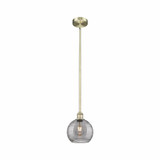 Athens Deco Swirl 1 Light Small Pendant 9.38 Inch Tall by Innovations - 616-1S-G1213-8