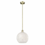 White Mouchette 1 Light Stem Hung Pendant by Innovations 616-1S-G1216-12 - 616-1S-G1216-12