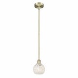 White Mouchette 1 Light Stem Hung Mini Pendant 7.5 Inch Tall by Innovations - 616-1S-G1216-6